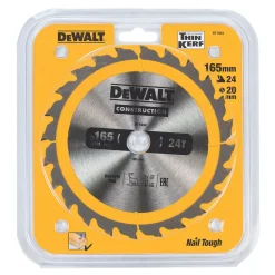 DeWalt Wood Construction Circular Saw Blade 165 X 20mm 24T 3 DeWalt Wood Construction Circular Saw Blade 165 X 20mm 24T -Cheap Cutting & Blades Store 106TH A1