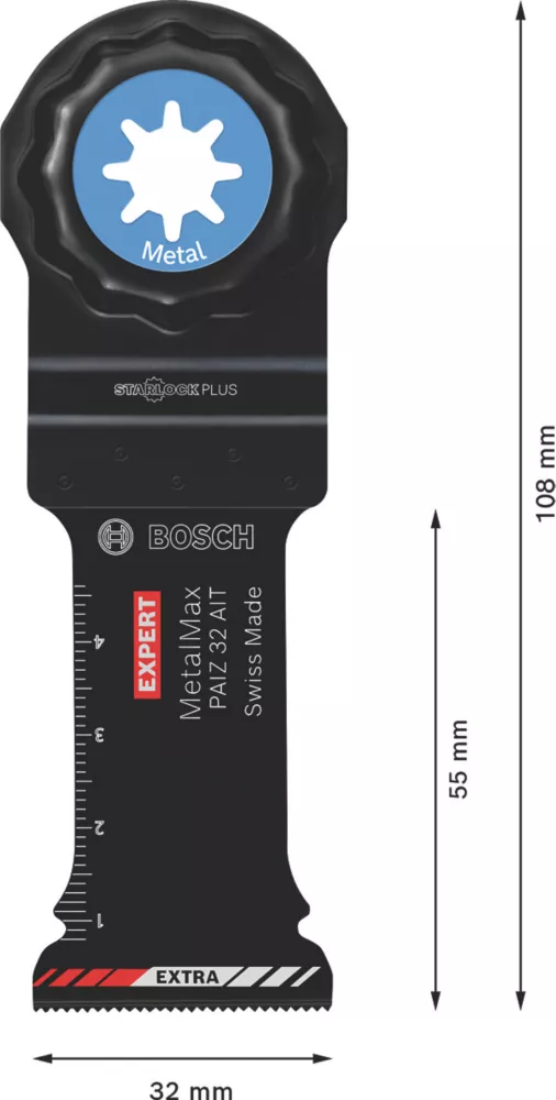 Bosch Expert Metal Max PAIZ32AIT Steel Plunge Cutting Blade 32mm 6 Bosch Expert Metal Max PAIZ32AIT Steel Plunge Cutting Blade 32mm - Image 6