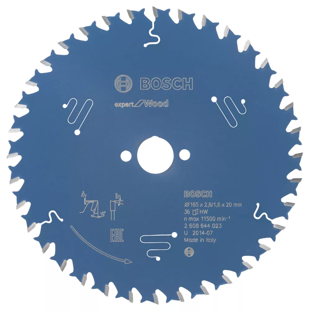 Bosch Expert Wood Circular Saw Blade 165 X 20mm 36T 1 Bosch Expert Wood Circular Saw Blade 165 X 20mm 36T