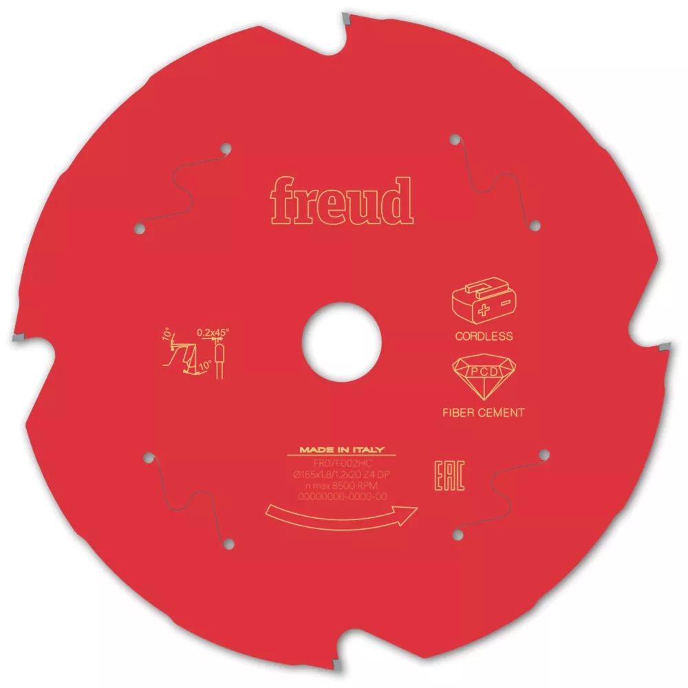 Freud F03FS10096 Fibre Cement Circular Saw Blade 165 X 20mm 4T 1 Freud F03FS10096 Fibre Cement Circular Saw Blade 165 X 20mm 4T