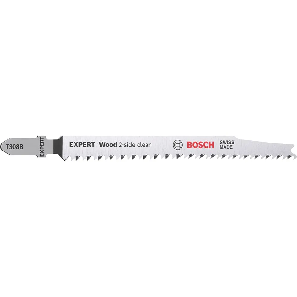 Bosch Expert T 308 B Wood 2-Side Jigsaw Blades 117mm 5 Pack 1 Bosch Expert T 308 B Wood 2-Side Jigsaw Blades 117mm 5 Pack
