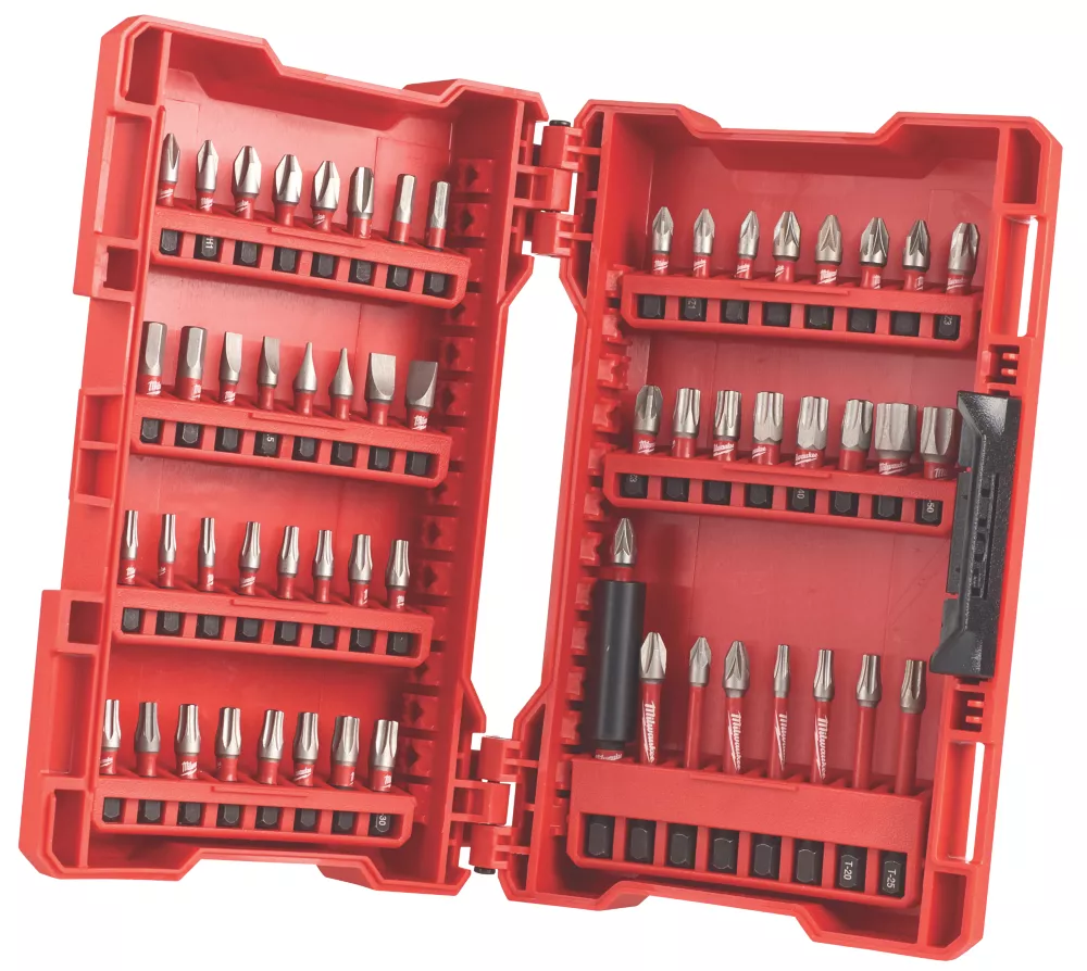 Milwaukee Shockwave Impact Duty 1/4" Straight Shank Mixed Screwdriver Bit Set 57 Pieces 1 Milwaukee Shockwave Impact Duty 1/4" Straight Shank Mixed Screwdriver Bit Set 57 Pieces