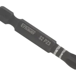 Erbauer 1/4" Hex Shank PZ3 Impact Screwdriver Bits 3 Pack