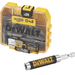 DeWalt 6.35mm Hex Shank PZ2 Screwdriver Bit Box 25 Pcs