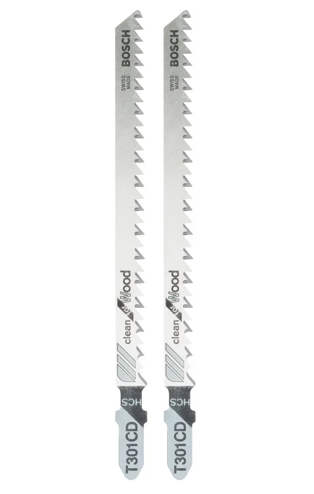 Bosch T301CD Softwood & Plywood Jigsaw Blades 117mm 2 Pack 1 Bosch T301CD Softwood & Plywood Jigsaw Blades 117mm 2 Pack