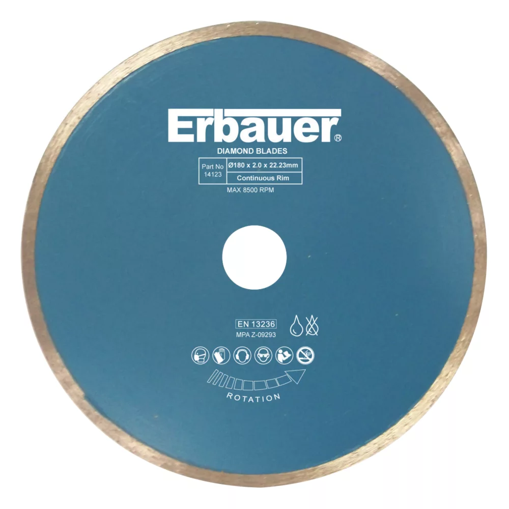 Erbauer Tile Diamond Blade 180 X 22.23mm 1 Erbauer Tile Diamond Blade 180 X 22.23mm