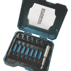 Erbauer 1/4" Hex Shank Mixed Impact Screwdriver Bit Set 14 Pieces