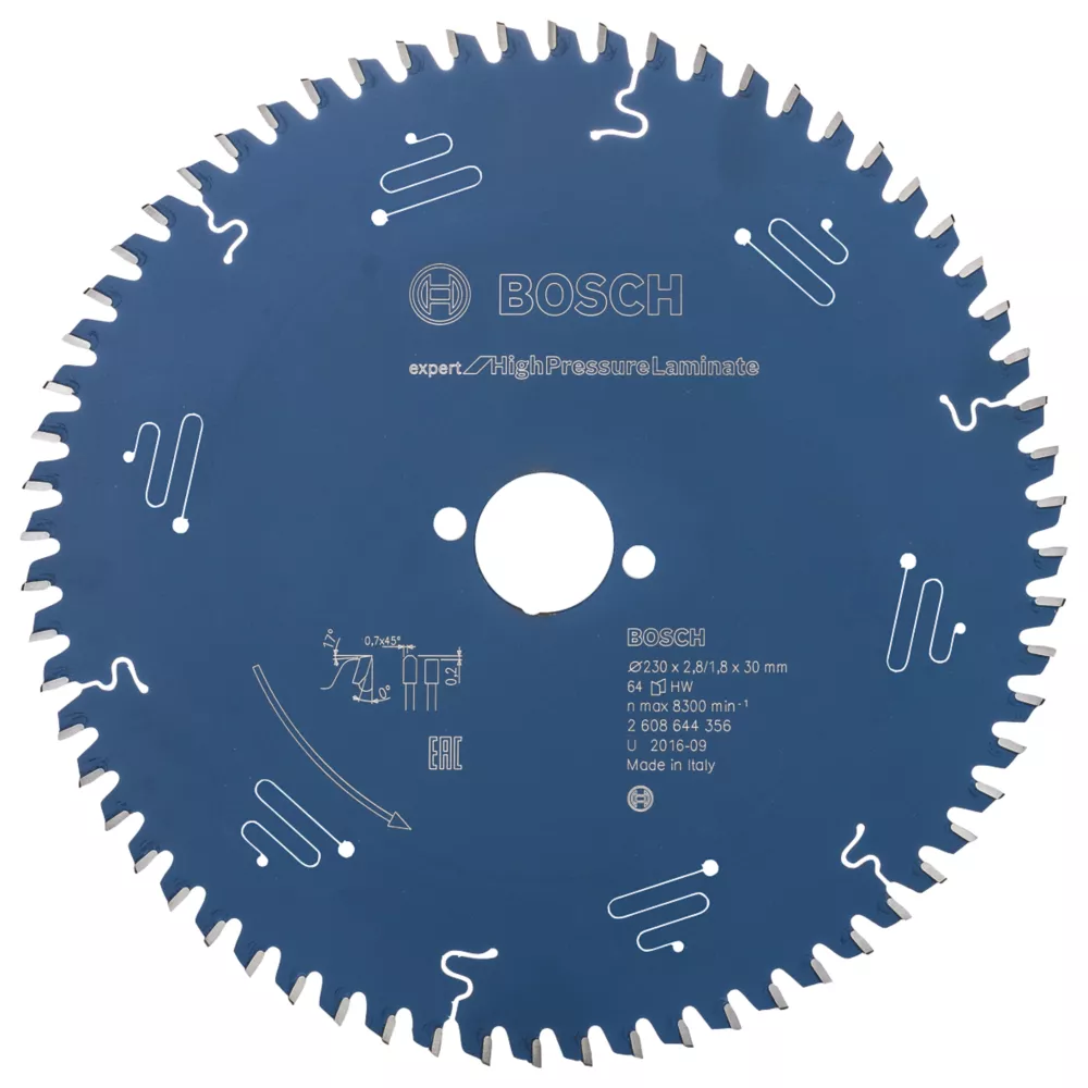 Bosch Expert High Pressure Laminate Circular Saw Blade 230 X 30mm 64T 1 Bosch Expert High Pressure Laminate Circular Saw Blade 230 X 30mm 64T