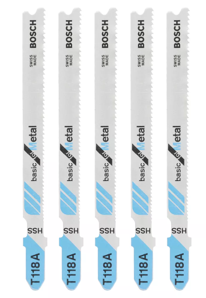 Bosch T118A Sheet Steel Jigsaw Blades 92mm 5 Pack 1 Bosch T118A Sheet Steel Jigsaw Blades 92mm 5 Pack