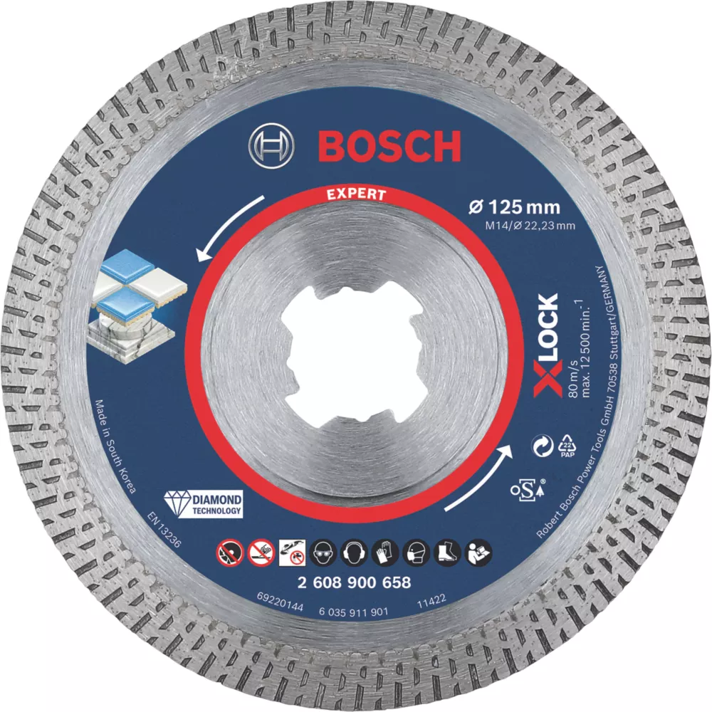 Bosch Expert X-Lock Masonry Diamond Cutting Disc 125mm 1 Bosch Expert X-Lock Masonry Diamond Cutting Disc 125mm