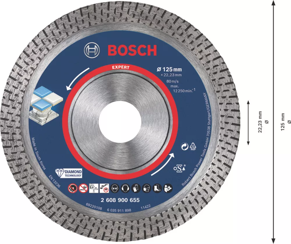 Bosch Expert Masonry Diamond Cutting Disc 125 X 22.23mm 5 Bosch Expert Masonry Diamond Cutting Disc 125 X 22.23mm - Image 5