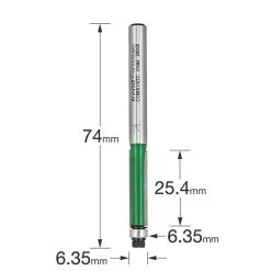Trend C168X1/4TC 1/4" Shank Double-Flute Straight Bearing-Guided Trimmer 6.35 X 25.4mm 5 Trend C168X1/4TC 1/4" Shank Double-Flute Straight Bearing-Guided Trimmer 6.35 X 25.4mm -Cheap Cutting & Blades Store 212XG A2