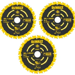 DeWalt Wood Extreme Circular Saw Blades 190 X 30mm 24T 3 Pack