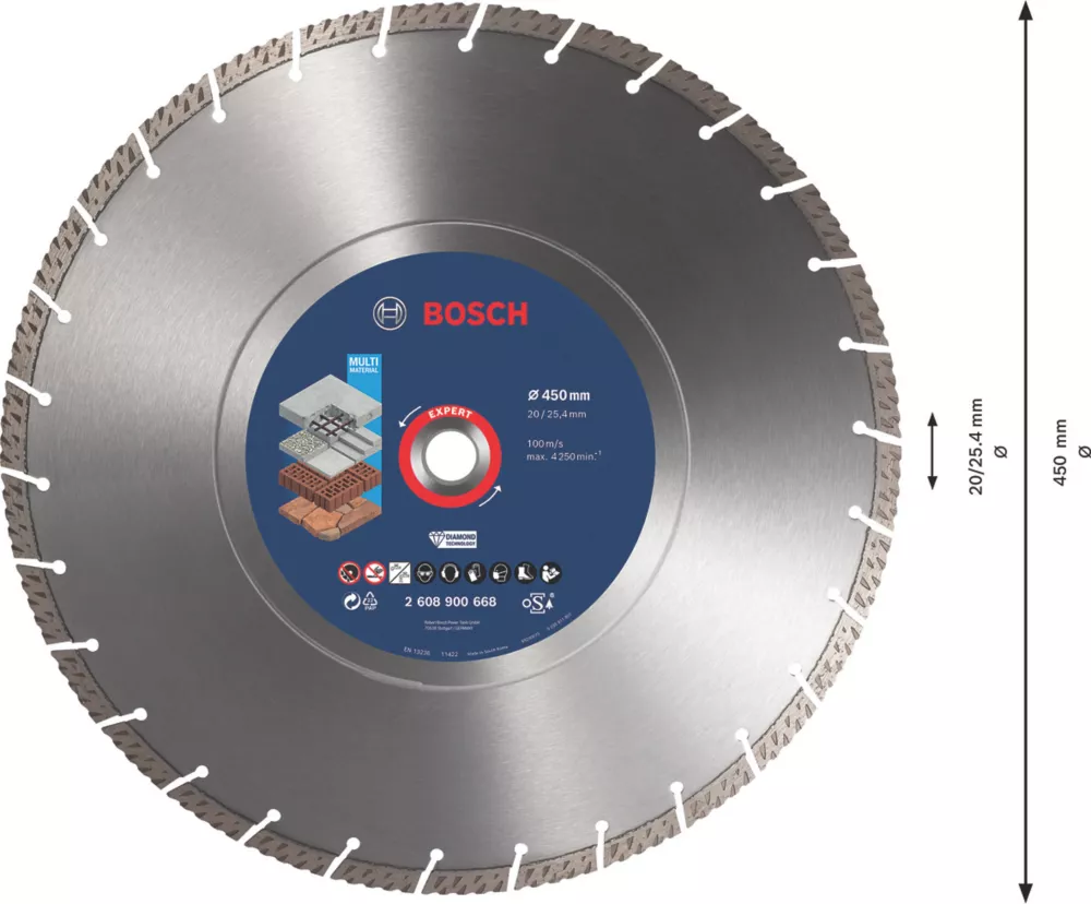 Bosch Expert Masonry Diamond Cutting Disc 450 X 25.4mm 5 Bosch Expert Masonry Diamond Cutting Disc 450 X 25.4mm - Image 5