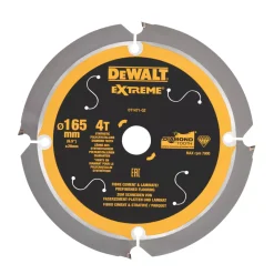 DeWalt EXTREME Fibre Cement Diamond Tooth Circular Saw Blade 165 X 20mm 4T