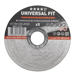 Essentials Metal Metal Cutting Disc 4 1/2" (115mm) X 1 X 22.2mm 5 Pack
