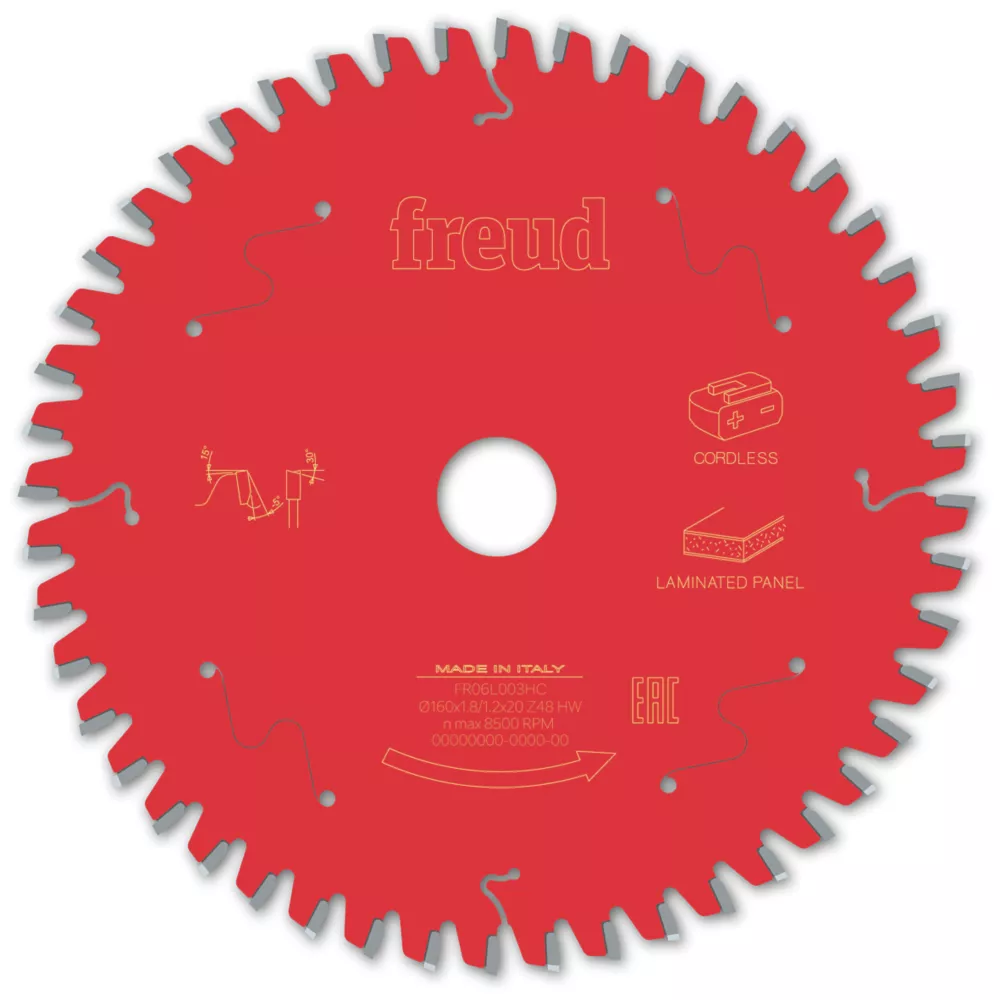 Freud F03FS10075 Laminate Panel Circular Saw Blade 160 X 20mm 48T 1 Freud F03FS10075 Laminate Panel Circular Saw Blade 160 X 20mm 48T