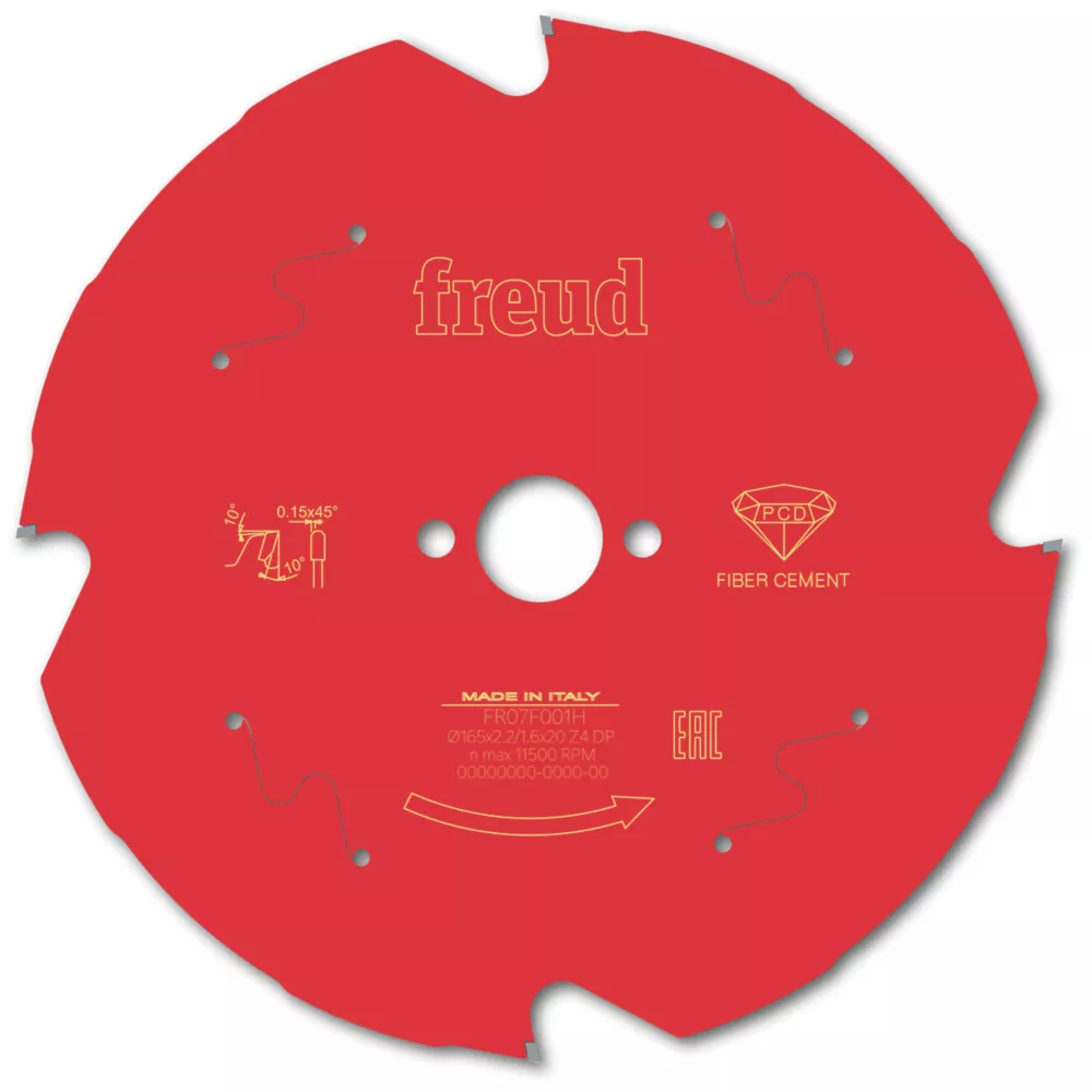 Freud F03FS09838 Fibre Cement Circular Saw Blade 165 X 20mm 4T 1 Freud F03FS09838 Fibre Cement Circular Saw Blade 165 X 20mm 4T