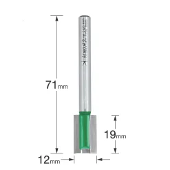Trend C019AX1/4TC 1/4" Shank Double-Flute Straight Router Cutter 12 X 19mm 7 Trend C019AX1/4TC 1/4" Shank Double-Flute Straight Router Cutter 12 X 19mm -Cheap Cutting & Blades Store 264XG A2