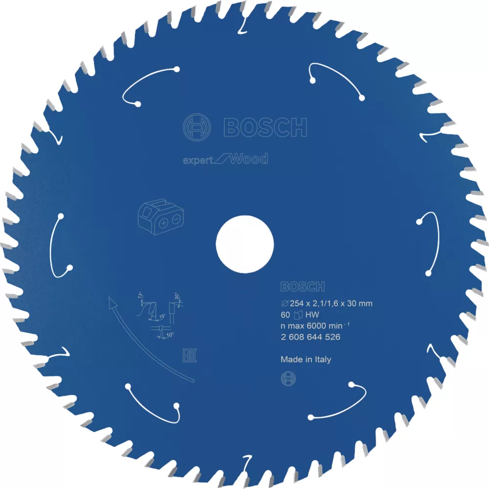 Bosch Expert Wood Circular Saw Blade 254 X 30mm 60T 1 Bosch Expert Wood Circular Saw Blade 254 X 30mm 60T