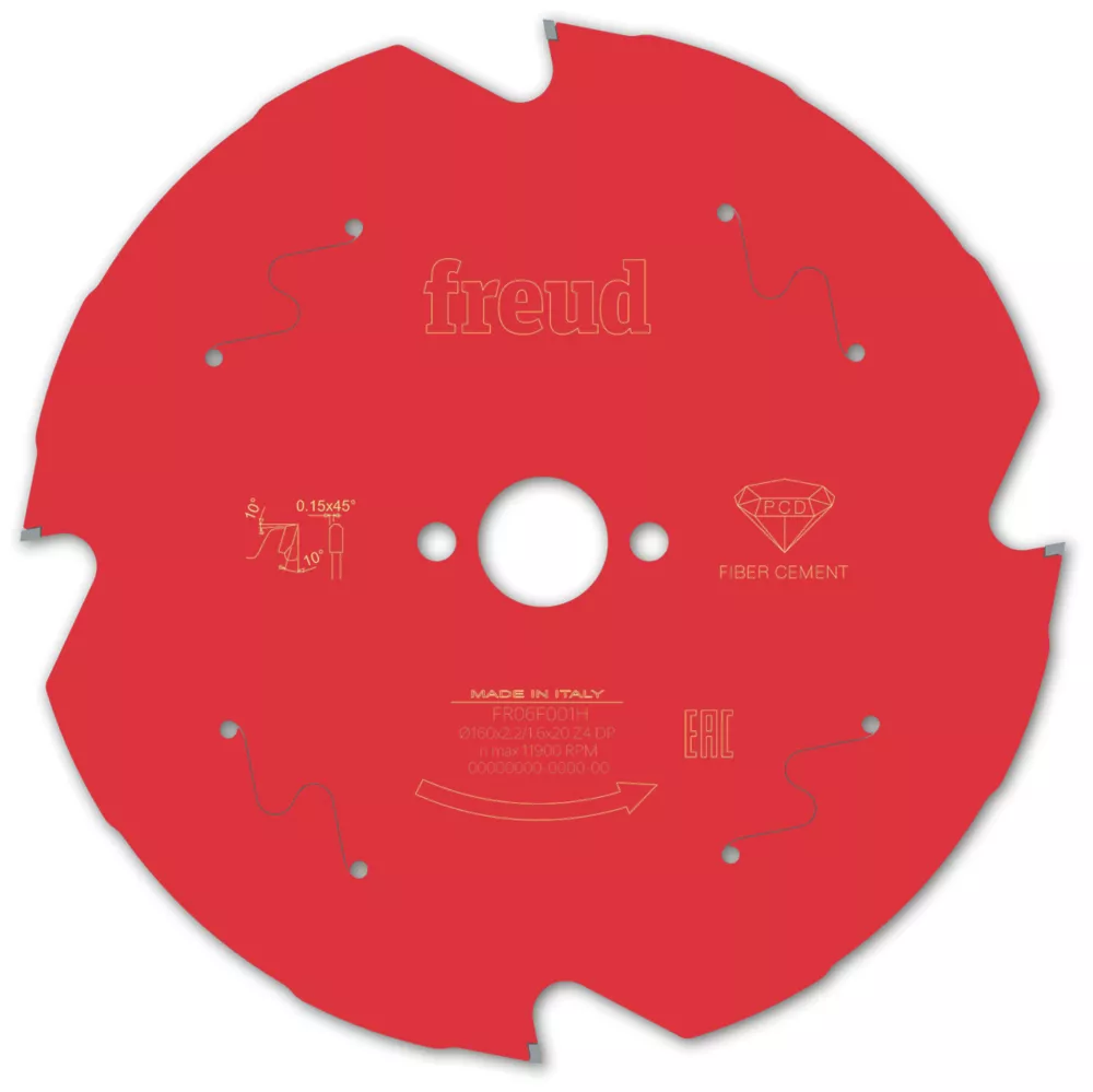 Freud F03FS09837 Fibre Cement Circular Saw Blade 160 X 20mm 4T 1 Freud F03FS09837 Fibre Cement Circular Saw Blade 160 X 20mm 4T