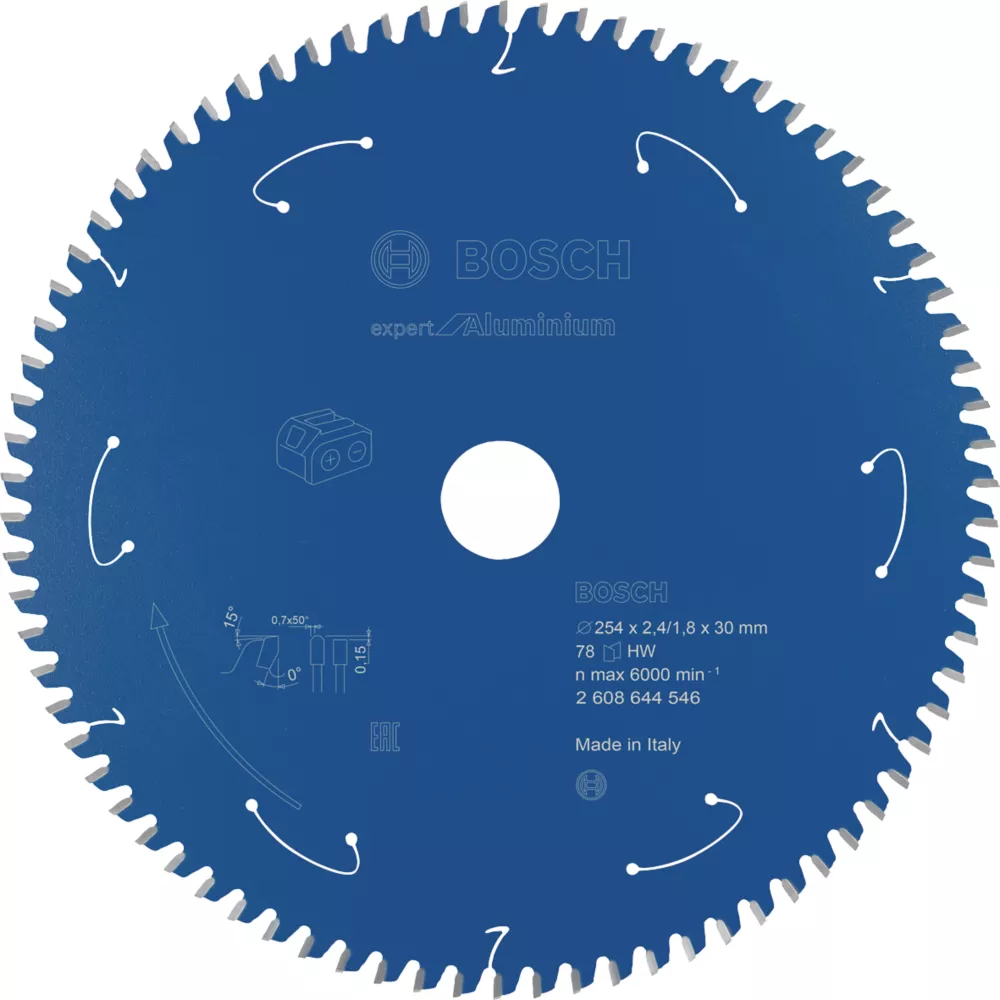 Bosch Expert Aluminium Circular Saw Blade 254 X 30mm 78T 1 Bosch Expert Aluminium Circular Saw Blade 254 X 30mm 78T