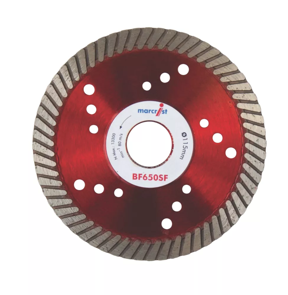 Marcrist BF650SF Multi-Material Turbo Diamond Blade 115 X 22.2mm 1 Marcrist BF650SF Multi-Material Turbo Diamond Blade 115 X 22.2mm