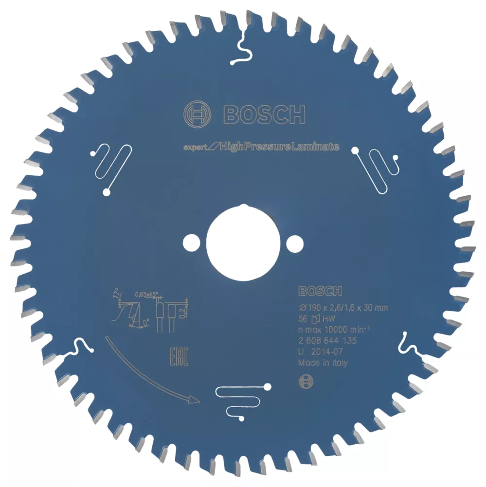 Bosch Expert High Pressure Laminate Circular Saw Blade 190 X 30mm 56T 1 Bosch Expert High Pressure Laminate Circular Saw Blade 190 X 30mm 56T