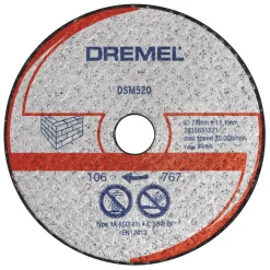 Dremel DSM520 Masonry/Stone Compact Saw Cutting Wheel 3" (77mm) X 2 X 11.1mm