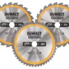 DeWalt Wood/Plastic Circular Saw Blade Set 250 X 30mm 24 / 48T 3 Pack