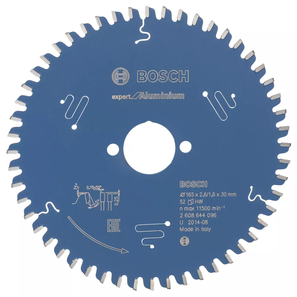Bosch Expert Aluminium Circular Saw Blade 165 X 30mm 52T 1 Bosch Expert Aluminium Circular Saw Blade 165 X 30mm 52T
