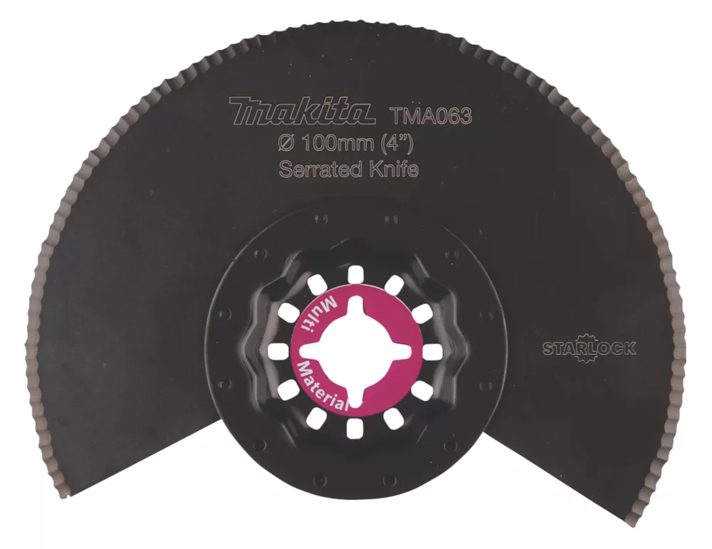 Makita B-64967 Glue, Insulation, Polystyrene, Rubber Mortar & Tile Adhesive Segmented Cutting Blade 98.3mm 1 Makita B-64967 Glue, Insulation, Polystyrene, Rubber Mortar & Tile Adhesive Segmented Cutting Blade 98.3mm