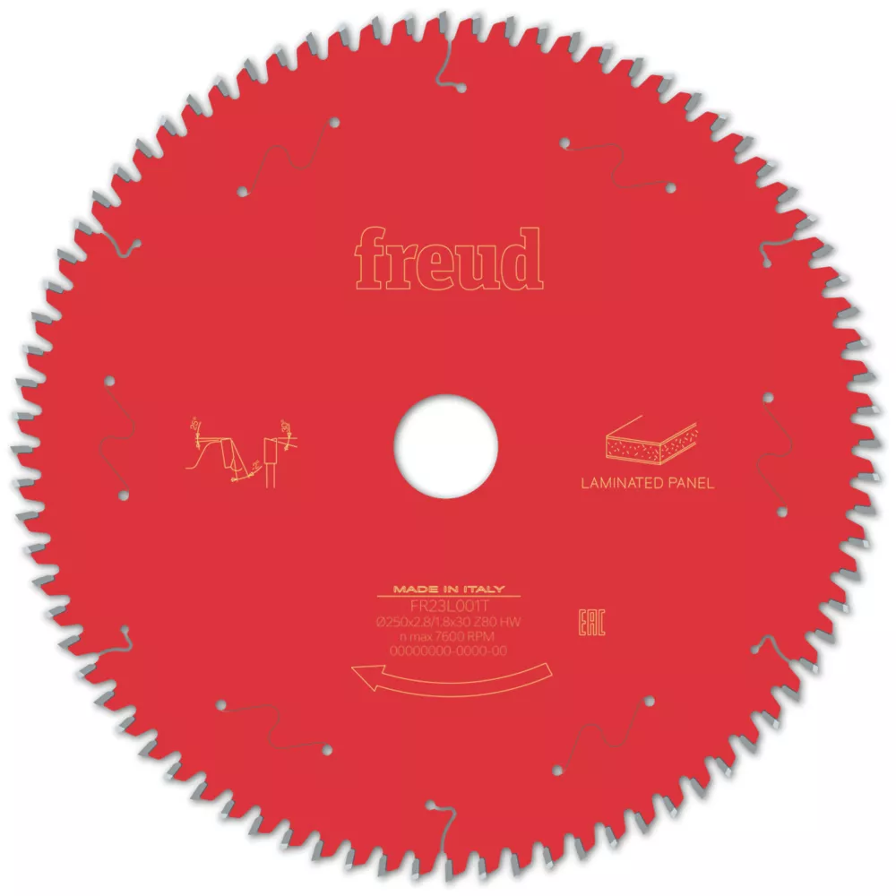 Freud F03FS09804 Laminate Panel Circular Saw Blade 250 X 30mm 80T 1 Freud F03FS09804 Laminate Panel Circular Saw Blade 250 X 30mm 80T