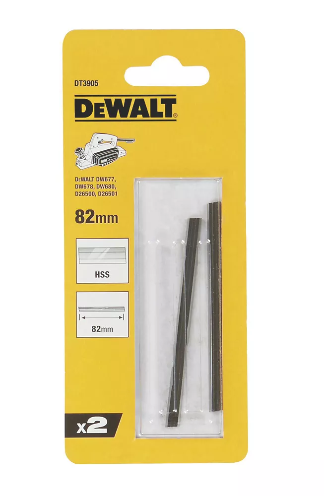 DeWalt DT3905-QZ HSS Reversible Planer Blades 82mm 2 Pack 2 DeWalt DT3905-QZ HSS Reversible Planer Blades 82mm 2 Pack - Image 2