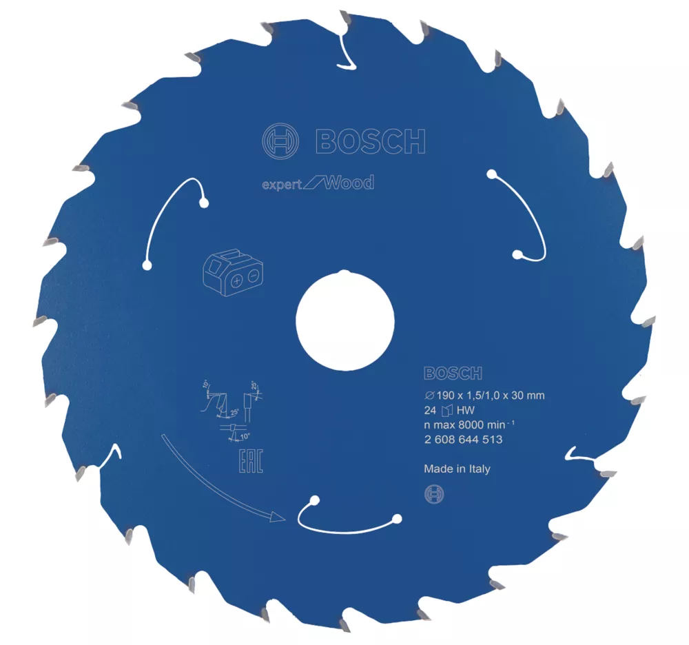 Bosch Expert Wood Circular Saw Blade 190 X 30mm 24T 1 Bosch Expert Wood Circular Saw Blade 190 X 30mm 24T