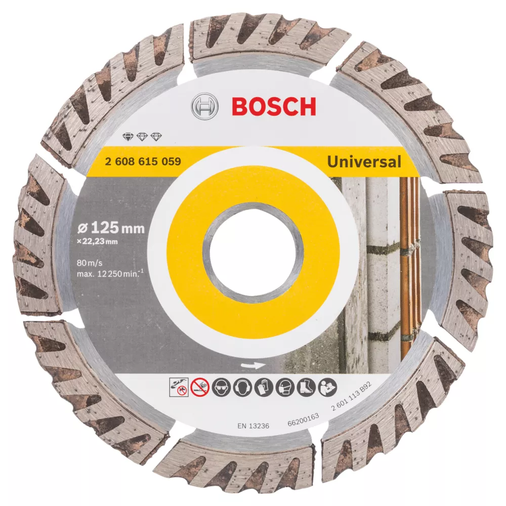 Bosch Multi-Material Universal Diamond Disc 125 X 22.23mm 1 Bosch Multi-Material Universal Diamond Disc 125 X 22.23mm