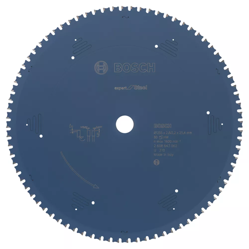 Bosch Expert Steel Circular Saw Blade 355 X 25.4mm 80T 1 Bosch Expert Steel Circular Saw Blade 355 X 25.4mm 80T
