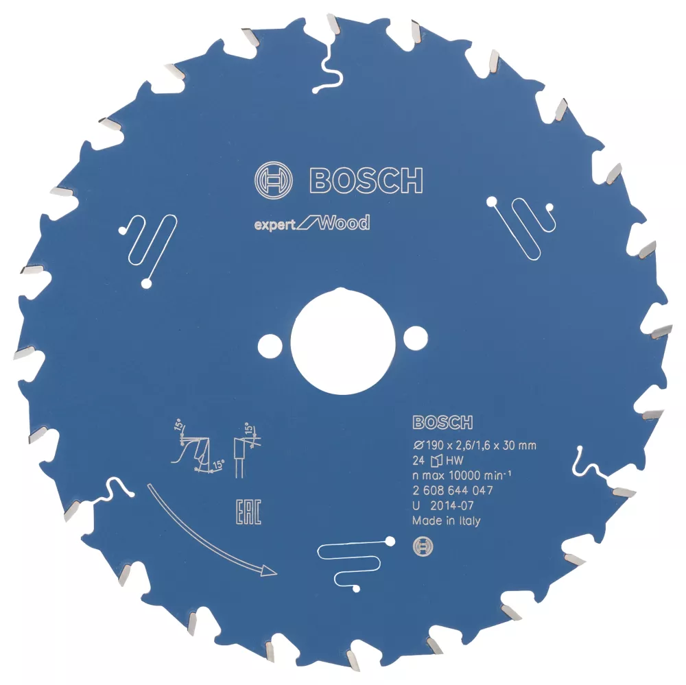 Bosch Expert Wood Circular Saw Blade 190 X 30mm 24T 1 Bosch Expert Wood Circular Saw Blade 190 X 30mm 24T
