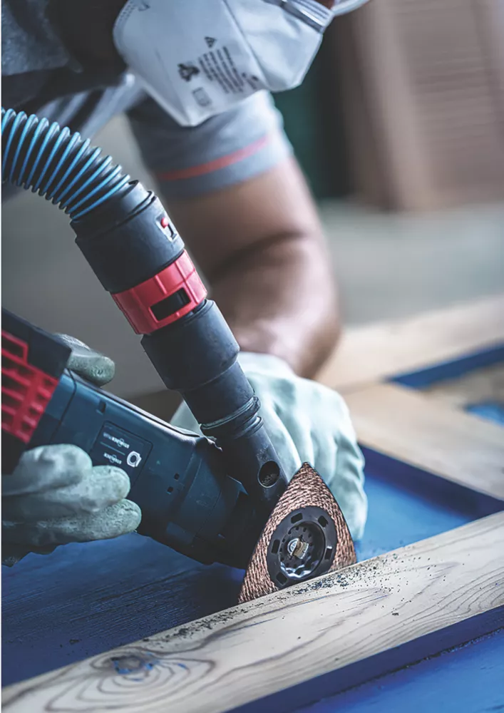 Bosch Expert MAVZ 116 RT4 40 Carbide RIFF-Grit Paint On Wood, Hardwood, Mortar & Glue Sanding Plate 116mm 4 Bosch Expert MAVZ 116 RT4 40 Carbide RIFF-Grit Paint On Wood, Hardwood, Mortar & Glue Sanding Plate 116mm - Image 4