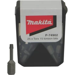 Makita 1/4" Hex Shank TX15 Torsion Screwdriver Bit Box 25 Pack