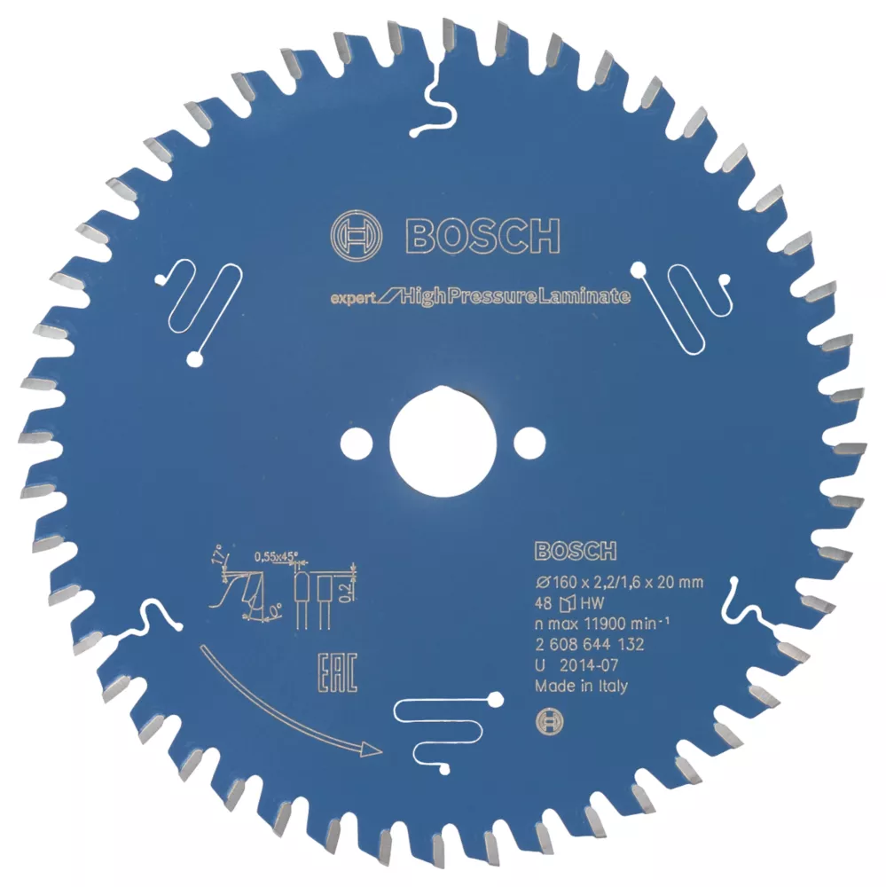 Bosch Expert High Pressure Laminate Circular Saw Blade 160 X 20mm 48T 1 Bosch Expert High Pressure Laminate Circular Saw Blade 160 X 20mm 48T