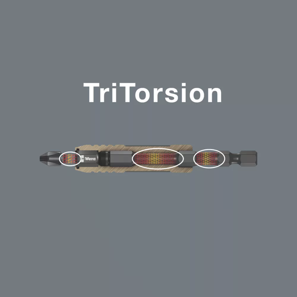 Wera Impaktor 1/4" Hex Shank PH3 TriTorsion Screwdriver Bit 5 Wera Impaktor 1/4" Hex Shank PH3 TriTorsion Screwdriver Bit - Image 5