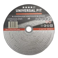 Essentials Metal Metal Cutting Disc 9" (230mm) X 2 X 22.2mm 5 Pack