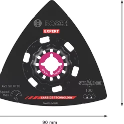 Bosch Expert AVZ 90 RT10 100 Carbide RIFF-Grit Hardwood & Softwood Sanding Plate 90mm 11 Bosch Expert AVZ 90 RT10 100 Carbide RIFF-Grit Hardwood & Softwood Sanding Plate 90mm -Cheap Cutting & Blades Store 469RT A5