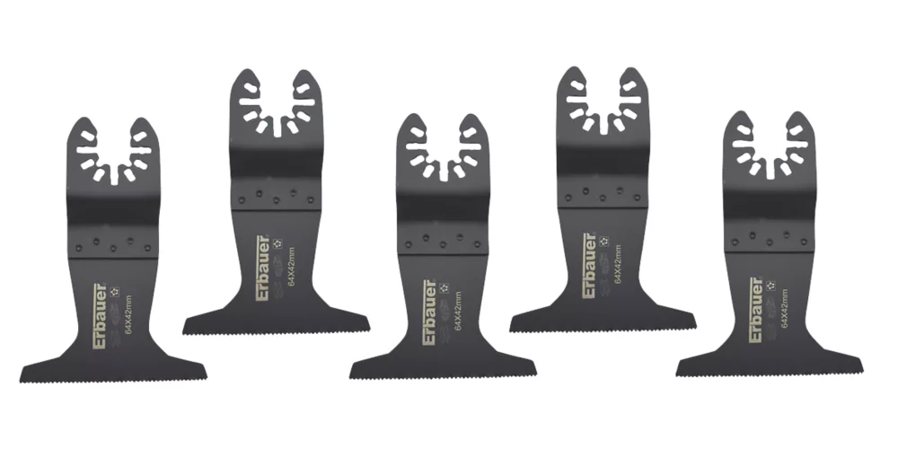 Erbauer MLT22269 Multi-Material Plunge Cutting Blades 64mm 5 Pack 1 Erbauer MLT22269 Multi-Material Plunge Cutting Blades 64mm 5 Pack
