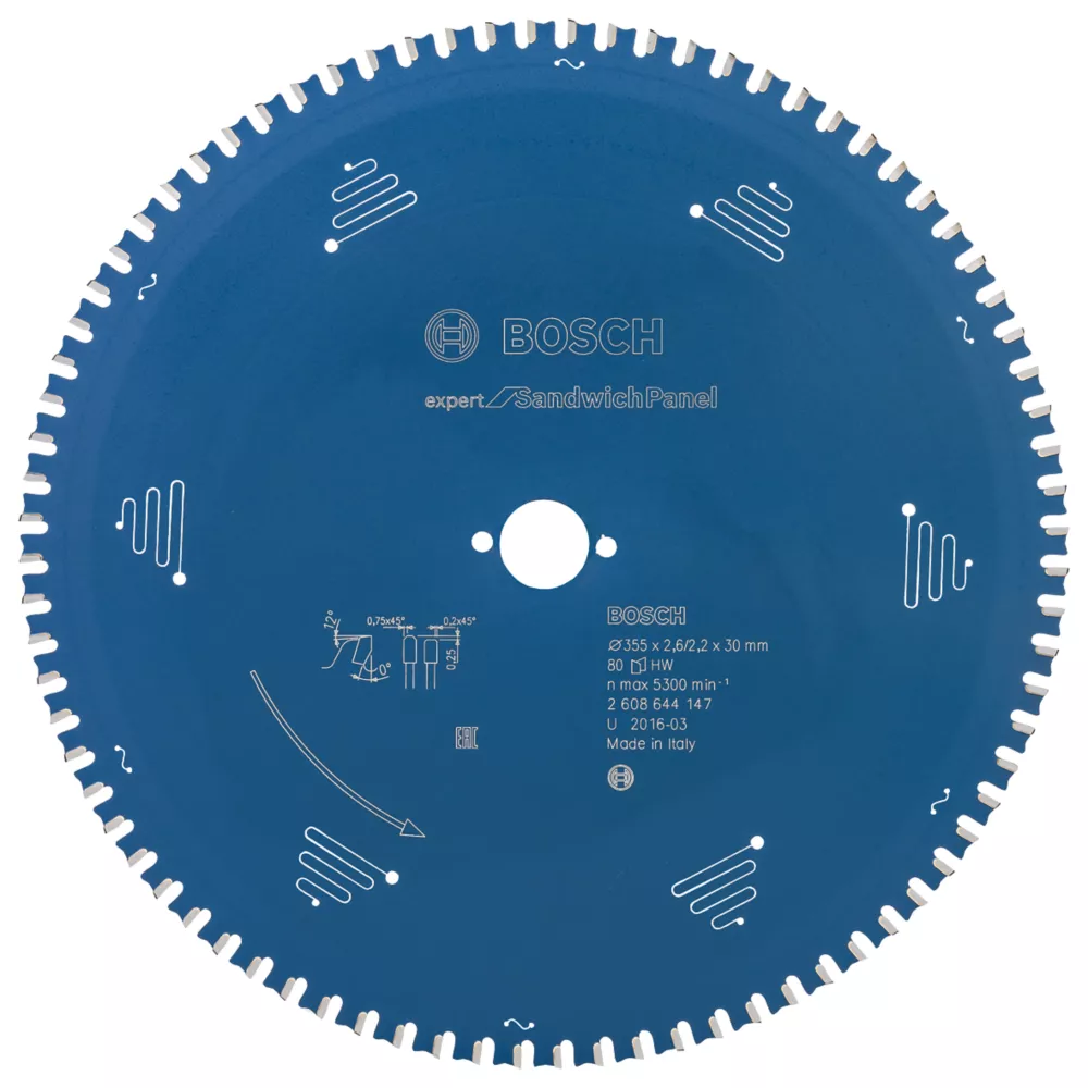 Bosch Expert Sandwich Panel Circular Saw Blade 355 X 30mm 80T 1 Bosch Expert Sandwich Panel Circular Saw Blade 355 X 30mm 80T