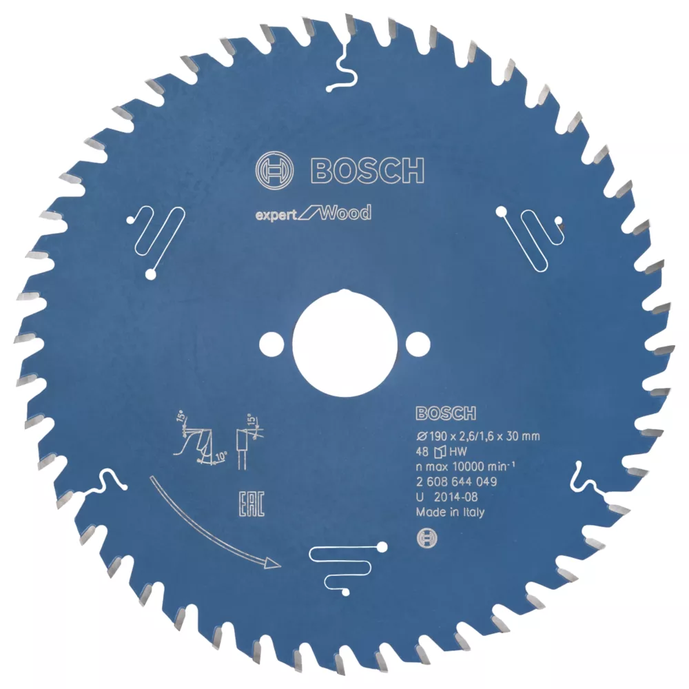 Bosch Expert Wood Circular Saw Blade 190 X 30mm 48T 1 Bosch Expert Wood Circular Saw Blade 190 X 30mm 48T