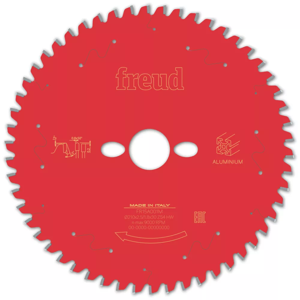 Freud F03FS09820 Aluminium/Plastic Circular Saw Blade 210 X 30mm 54T 1 Freud F03FS09820 Aluminium/Plastic Circular Saw Blade 210 X 30mm 54T
