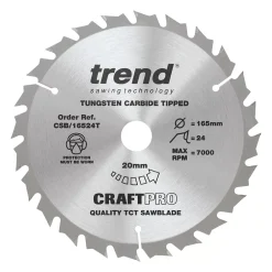 Trend CraftPro Wood Circular Saw Blades 165 X 20mm 24 / 40T 3 Pack 8 Trend CraftPro Wood Circular Saw Blades 165 X 20mm 24 / 40T 3 Pack -Cheap Cutting & Blades Store 496HT A2