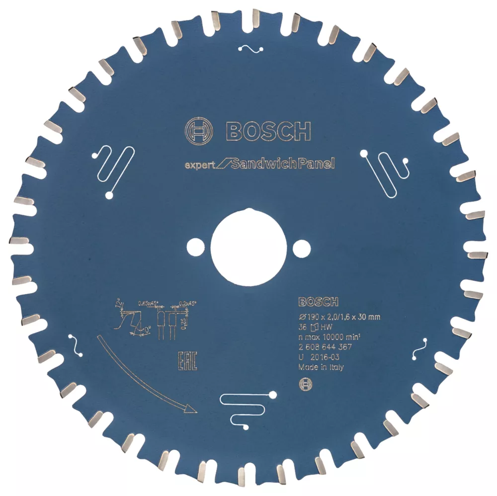 Bosch Expert Sandwich Panel Circular Saw Blade 190 X 30mm 36T 1 Bosch Expert Sandwich Panel Circular Saw Blade 190 X 30mm 36T